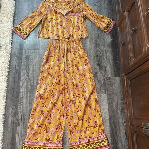 Free People Silk Pajama Set